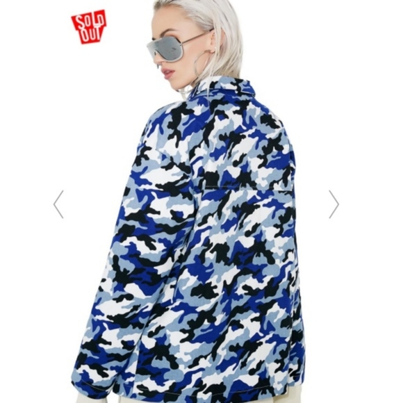 I.AM.GIA - Tarantino royal blue camo jacket - Size S - Picture 4 of 12